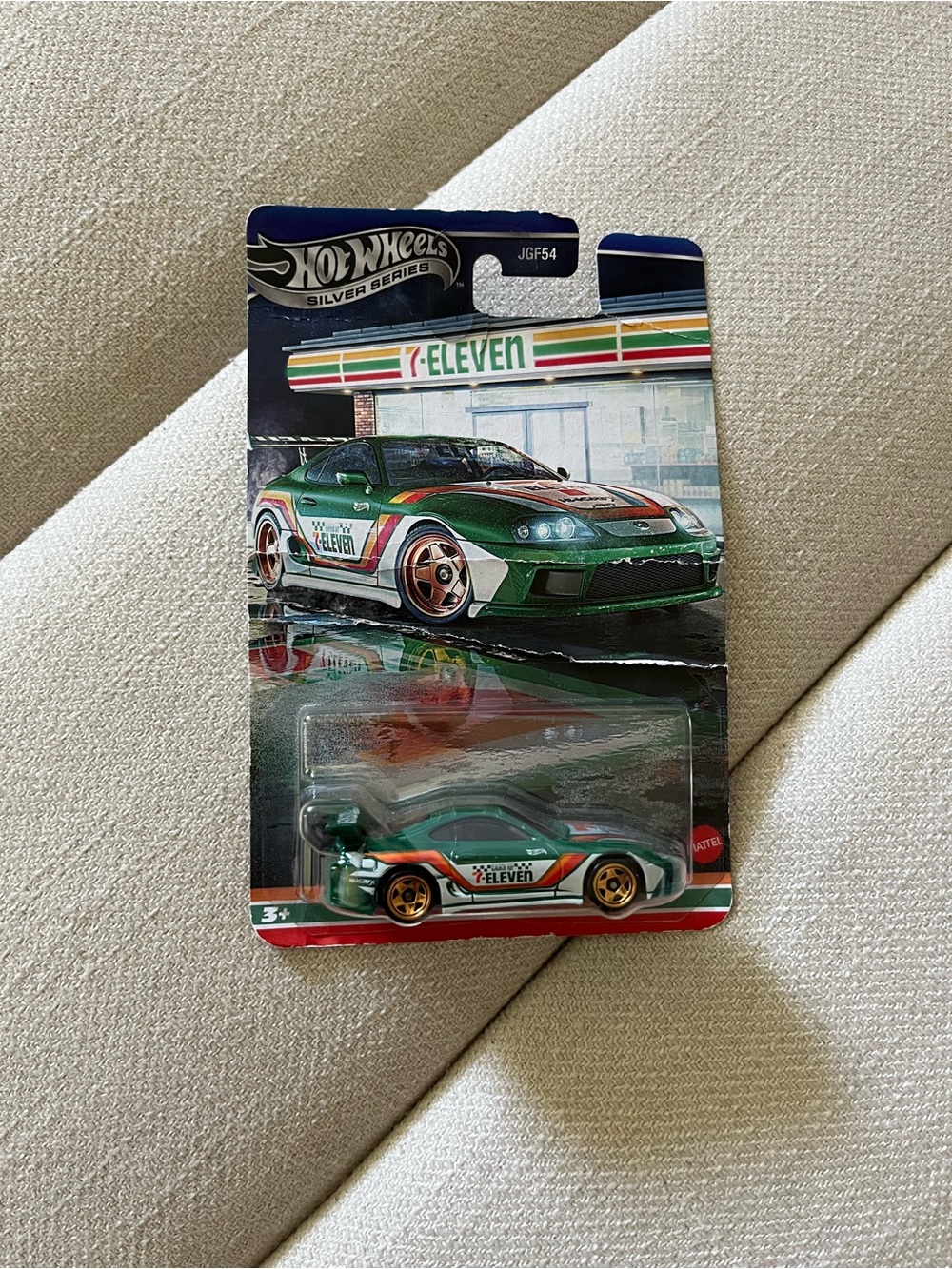Hot Wheels Silver Series 7-Eleven Green Race Car Toy